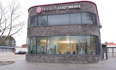 Außenansicht des Kundencenters der Heidjers Stadtwerke